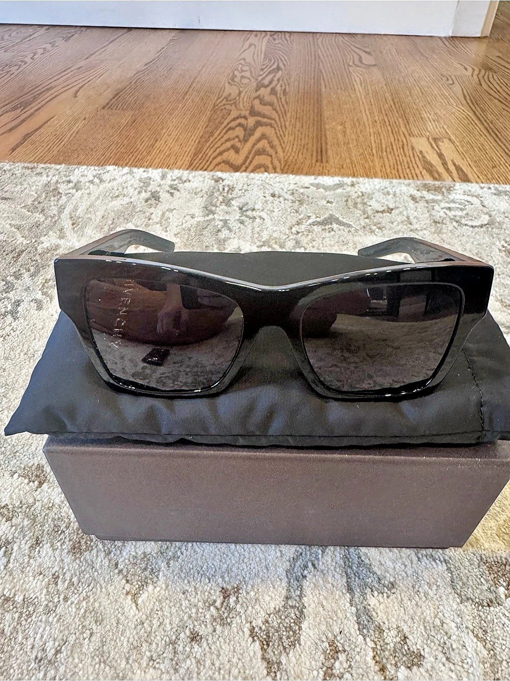 Givenchy Black & Gold Embellished Sunglasses